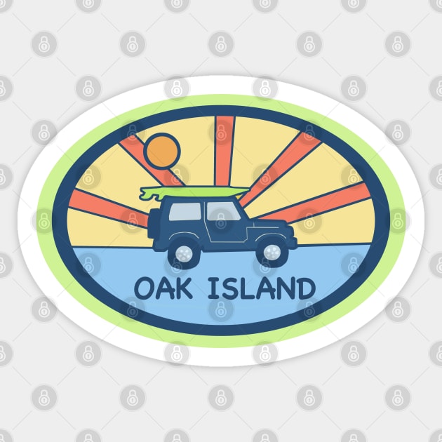 Oak Island Beach Days Sticker by Trent Tides